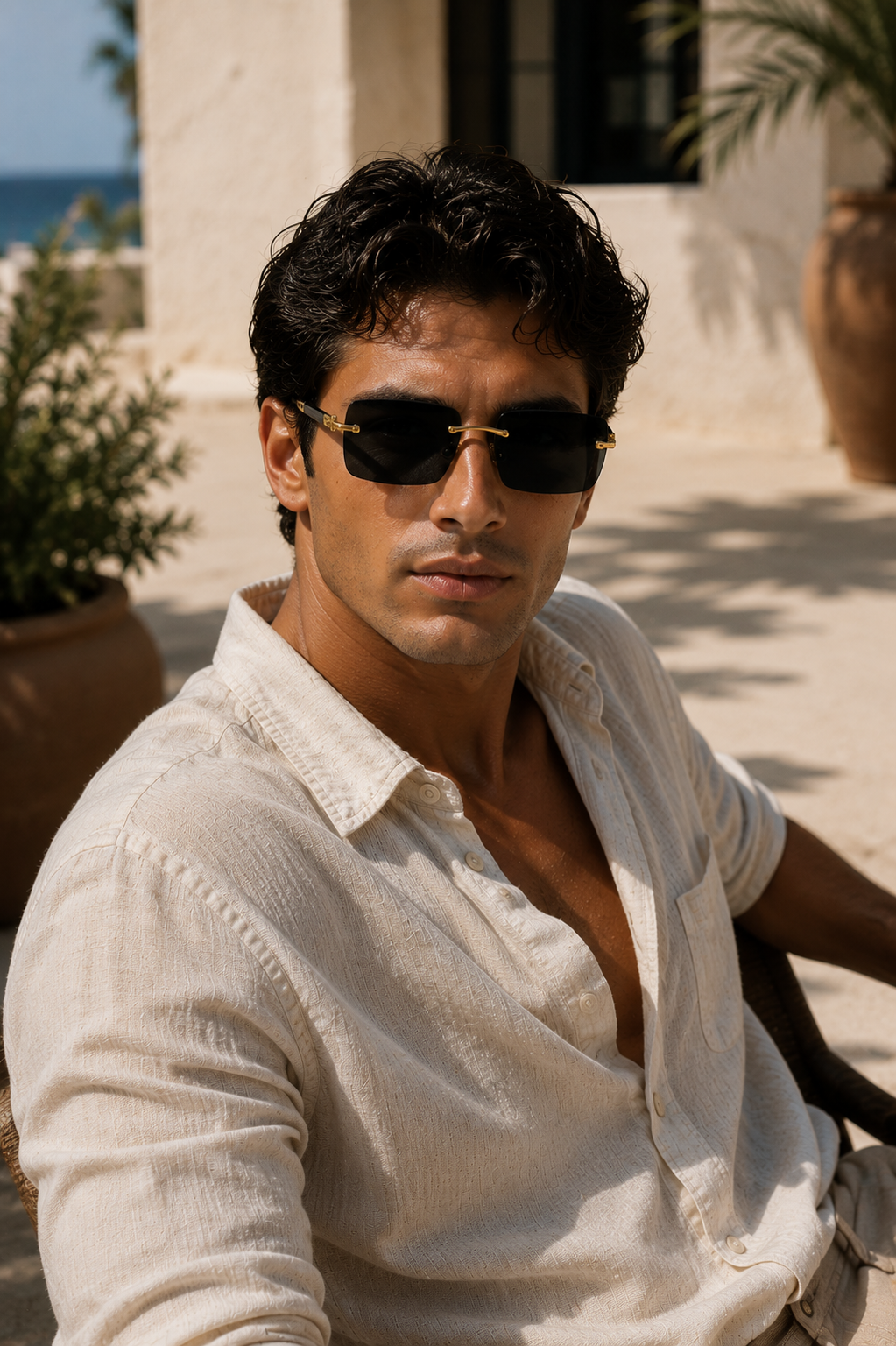Men's Vintage Frame Sunglasses