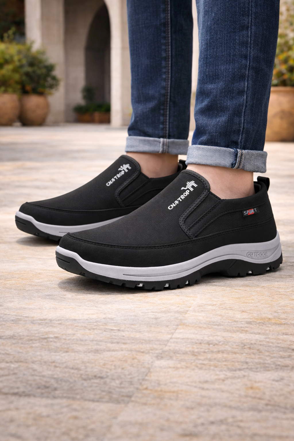 Men's Casual Outdoor Walking Shoes | Cushioned Grip Sole