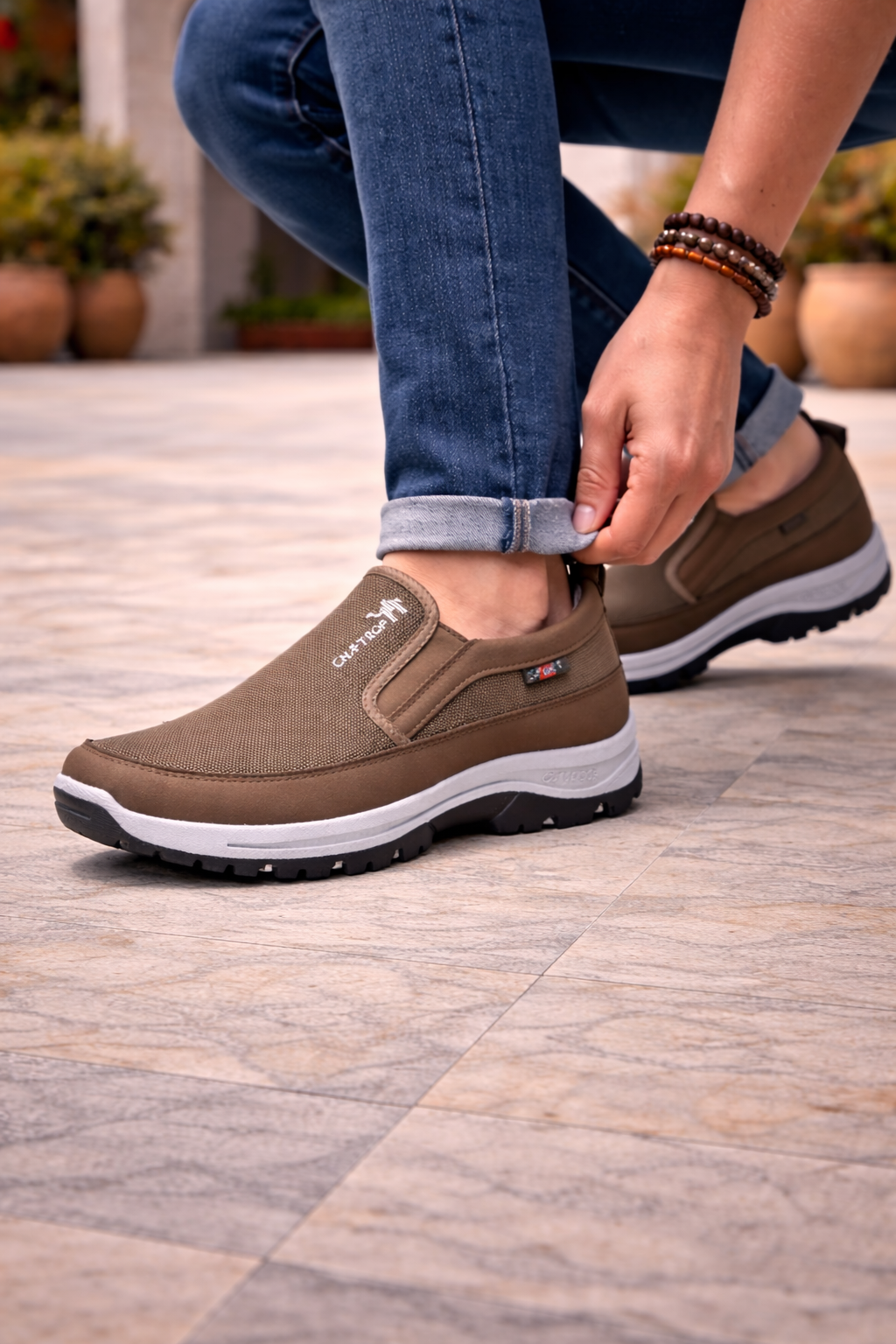 Men's Casual Outdoor Walking Shoes | Cushioned Grip Sole
