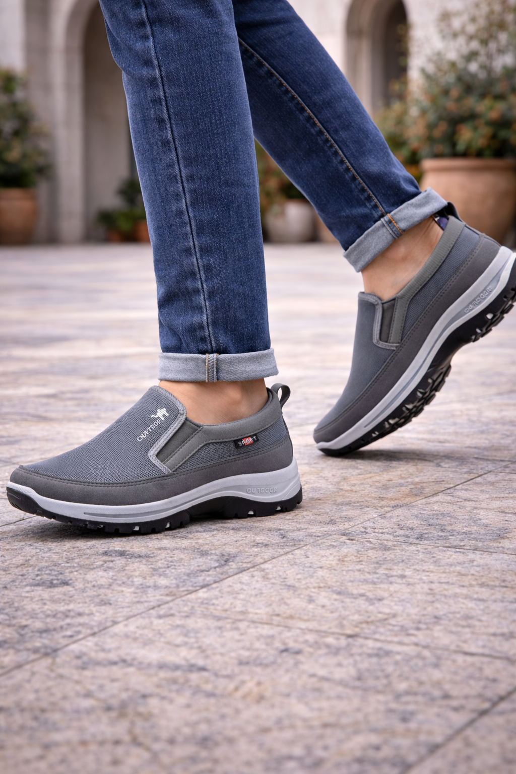 Men's Casual Outdoor Walking Shoes | Cushioned Grip Sole