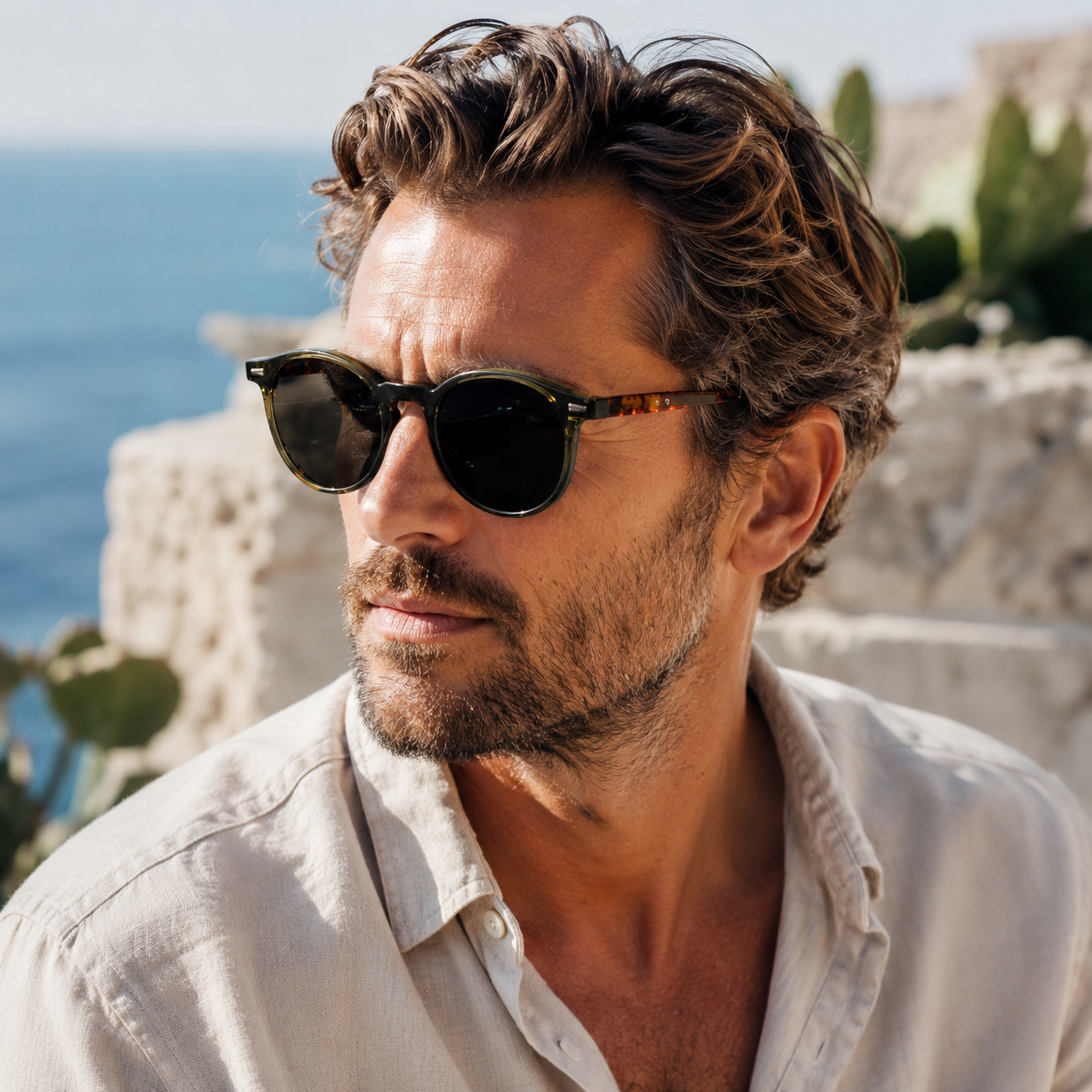 Men's Round Polarized Sunglasses | Retro