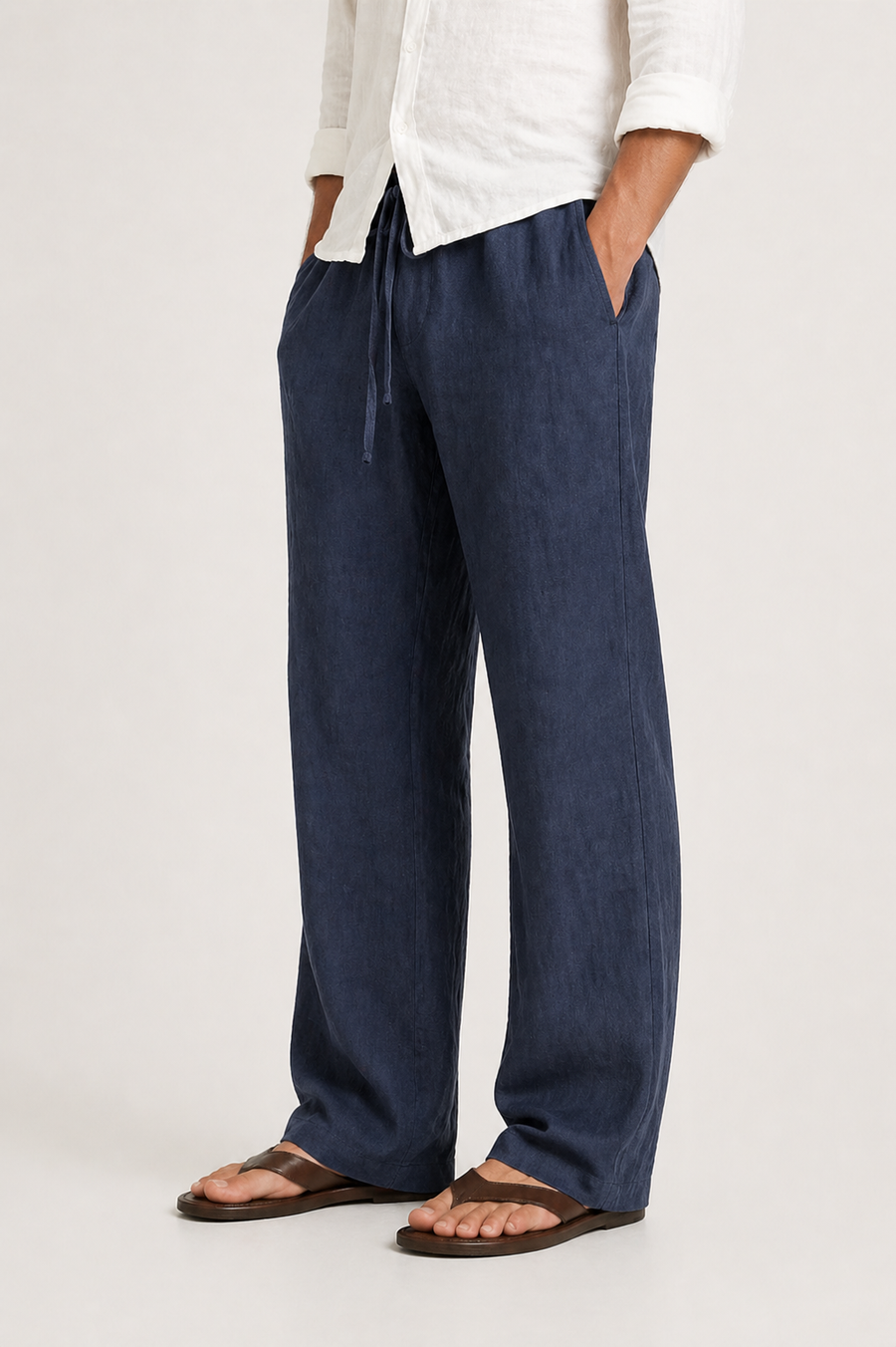 Men's Casual Drawstring Pants Relaxed Fit Everyday Versatile Comfort
