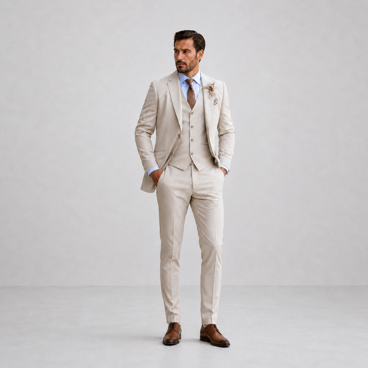 Men's Stylish Three-Piece Suit | Classic