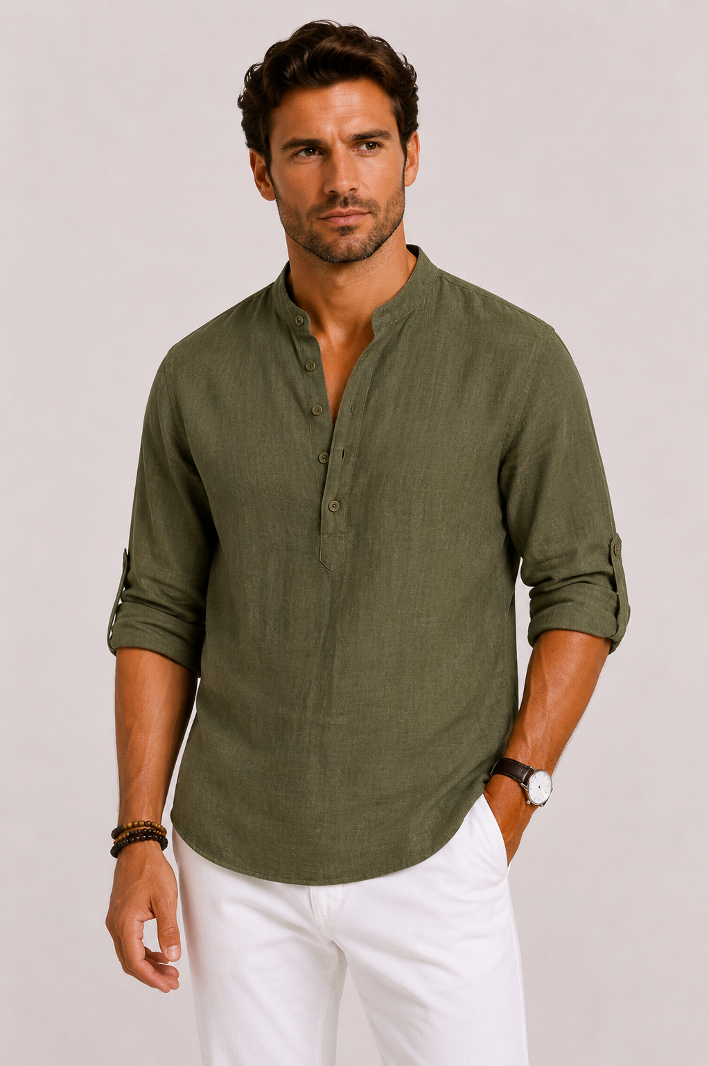 Men's Casual Stand Collar Shirt | Stylish