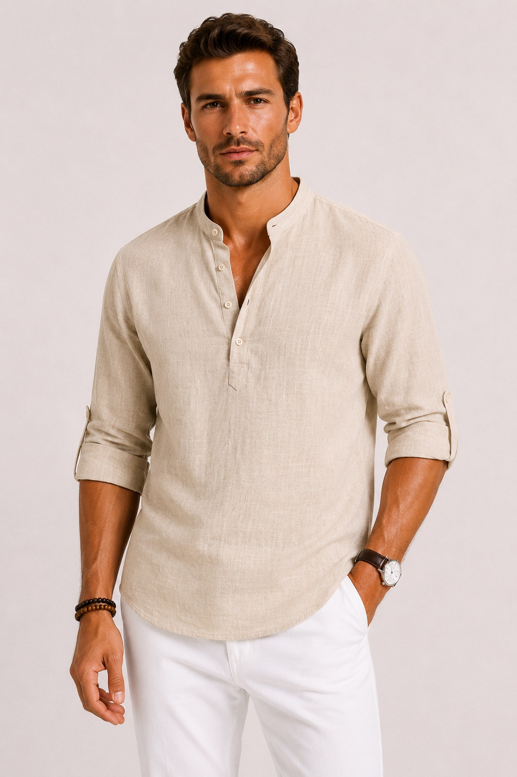 Men's Casual Stand Collar Shirt | Stylish