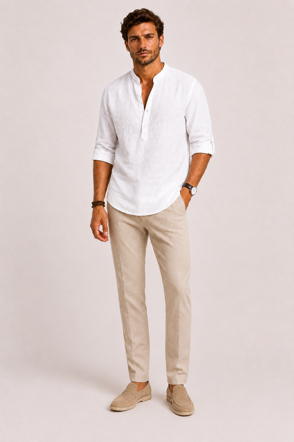 Men's Casual Stand Collar Shirt | Stylish