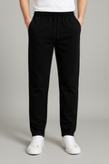 Men's Jogging Pants with Elastic Waist and Straight Leg