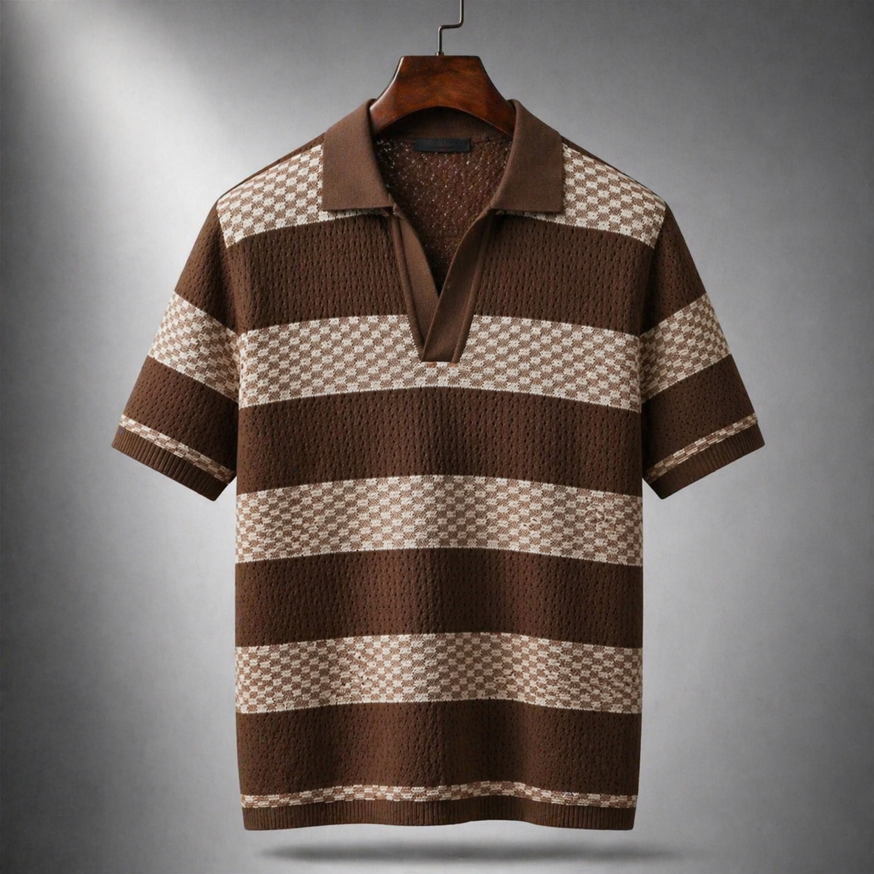 Men’s Stylish Casual Striped Polo Shirt | Short Sleeve