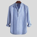 Men's Striped Henley Shirt | Casual