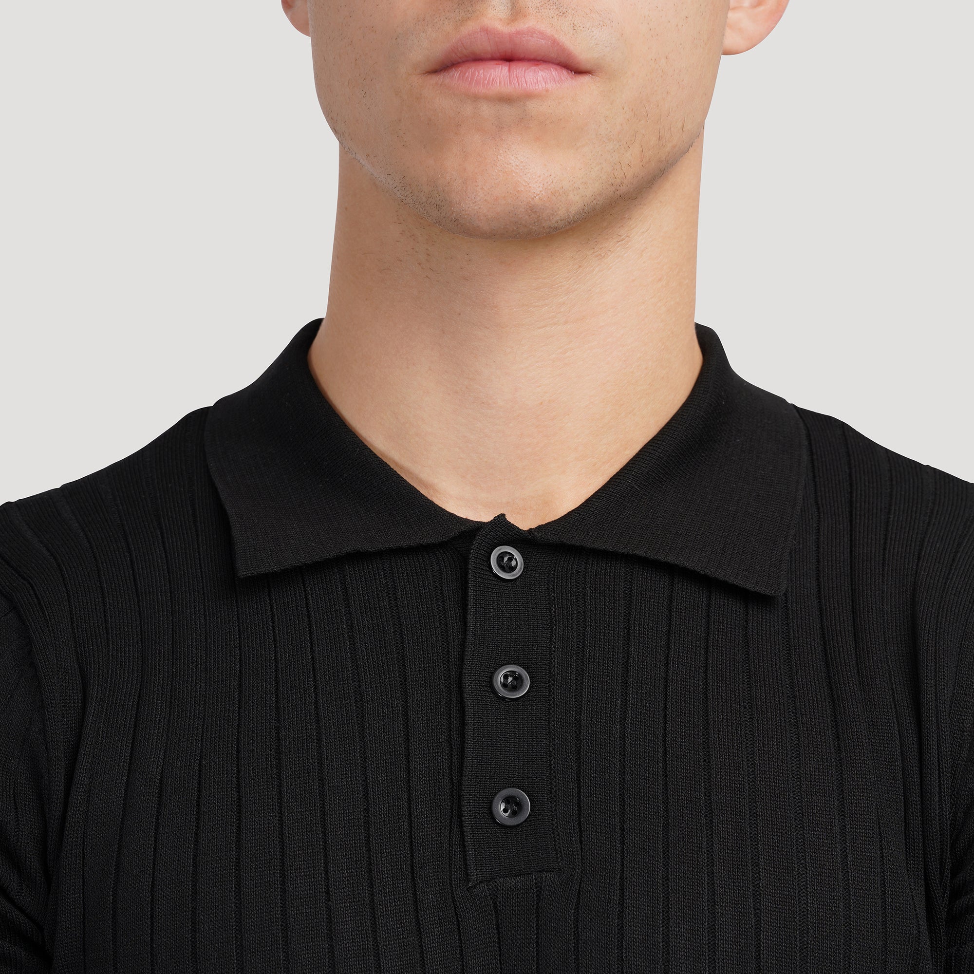 Men's Knitted Polo Shirt Short-Sleeve Collared Casual Everyday Wear