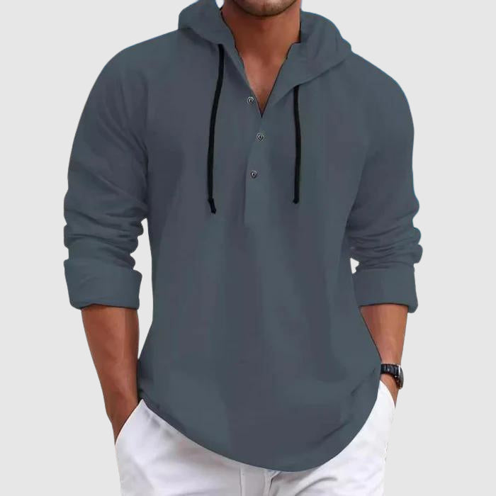 Men's Hoodie Linnen Shirt