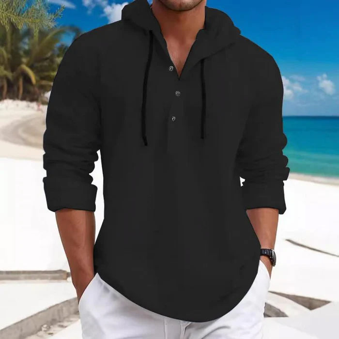 Men's Hoodie Linnen Shirt
