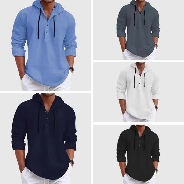 Men's Hoodie Linnen Shirt