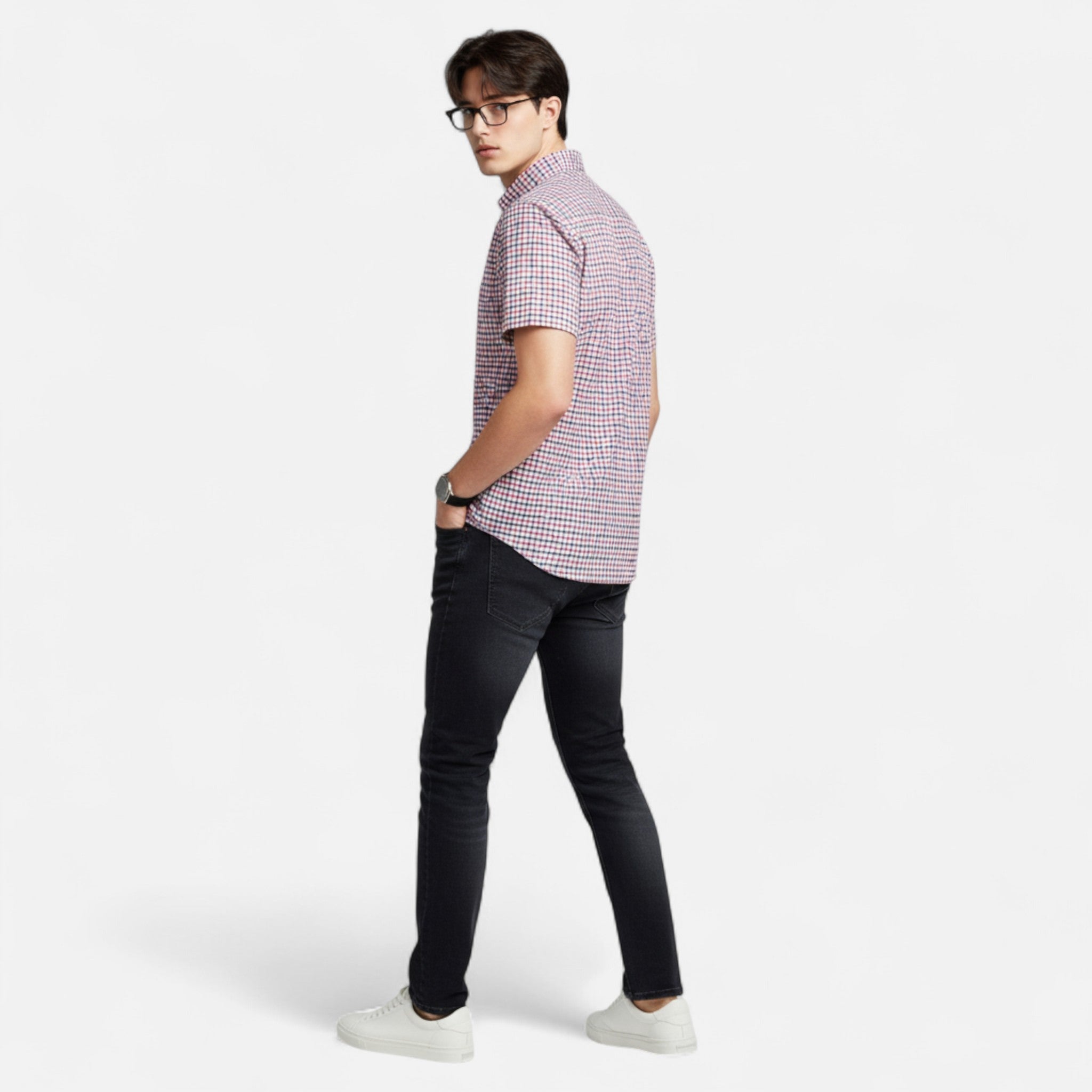 Men's Classic Short Sleeve Button-Up Shirt | Casual