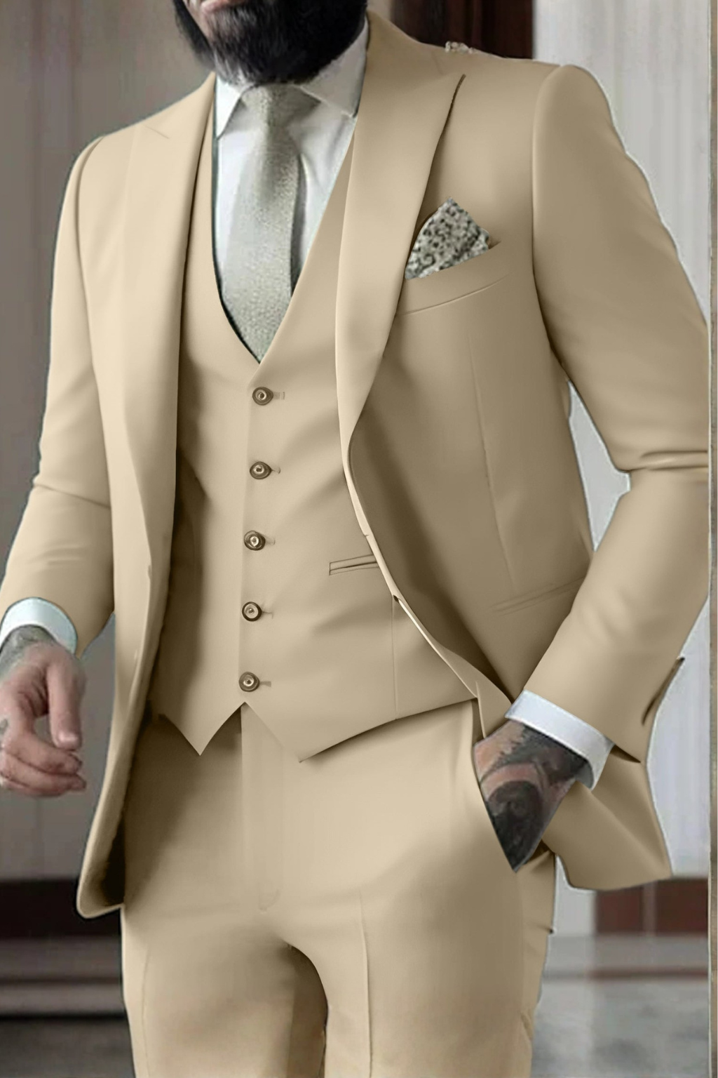 Men's Stylish Slim Fit Suit | Three-Piece