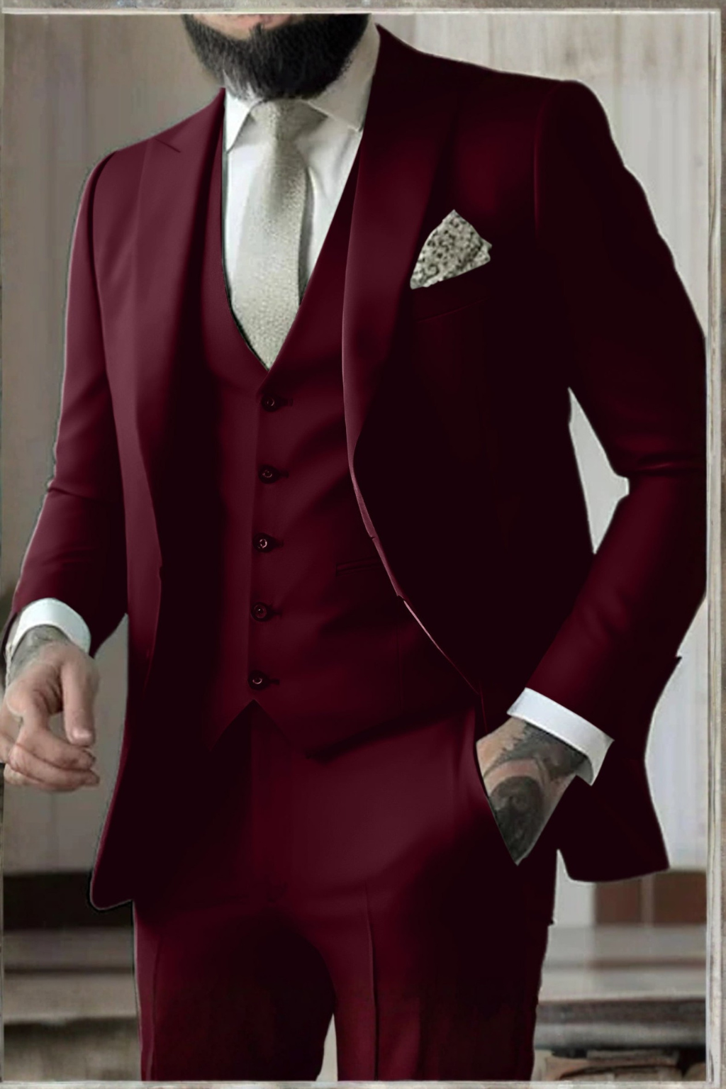 Men's Stylish Slim Fit Suit | Three-Piece