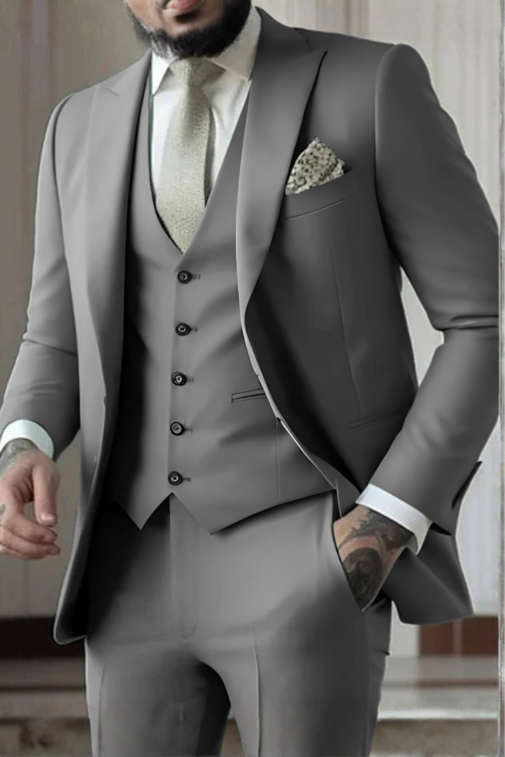 Men's Stylish Slim Fit Suit | Three-Piece