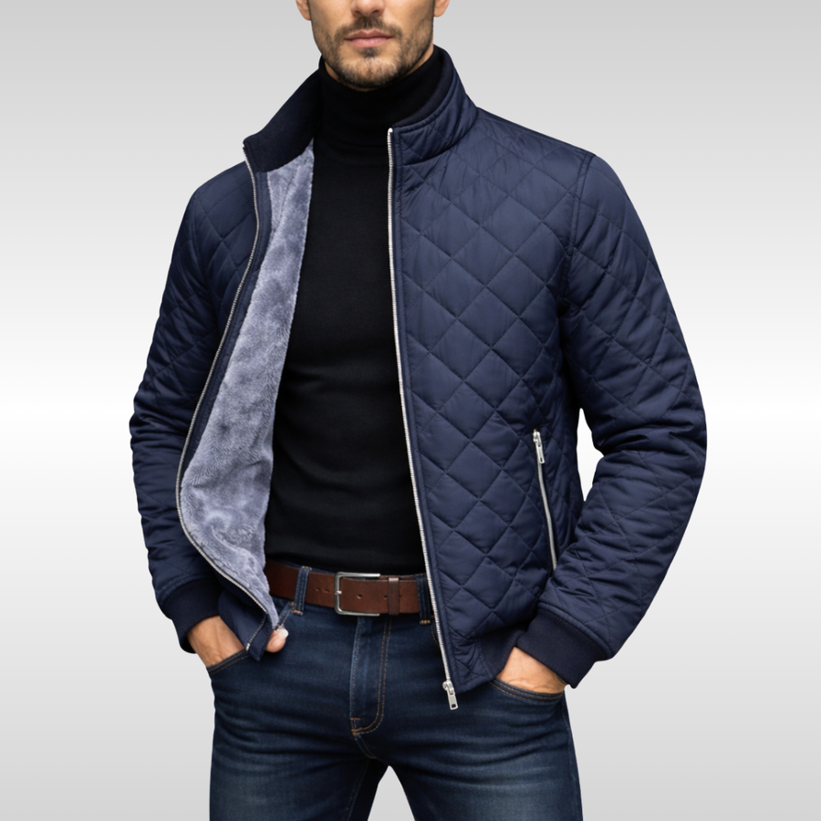 Men's Quilted Winter Jacket Insulated Warmth Classic Fit Casual Everyday
