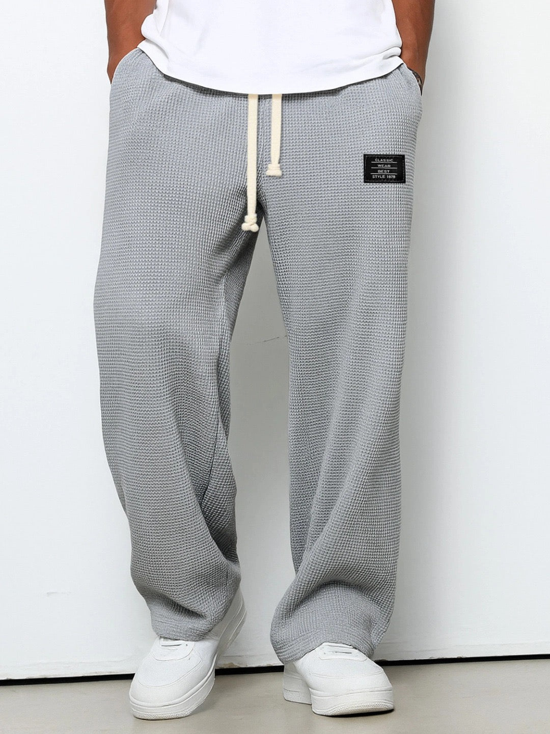 Men's Urban Wide-Leg Trousers Relaxed Fit Casual Everyday Stylish Modern