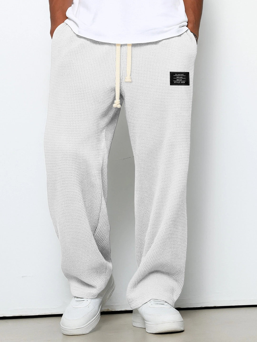Men's Urban Wide-Leg Trousers Relaxed Fit Casual Everyday Stylish Modern