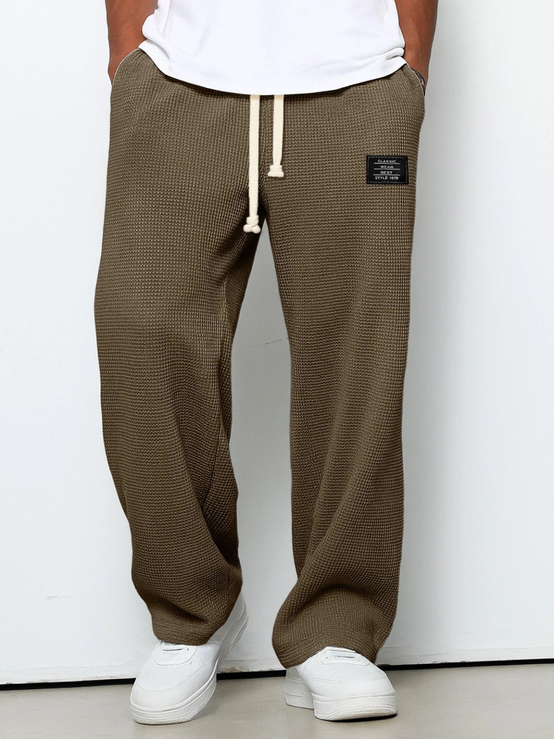 Men's Urban Wide-Leg Trousers Relaxed Fit Casual Everyday Stylish Modern