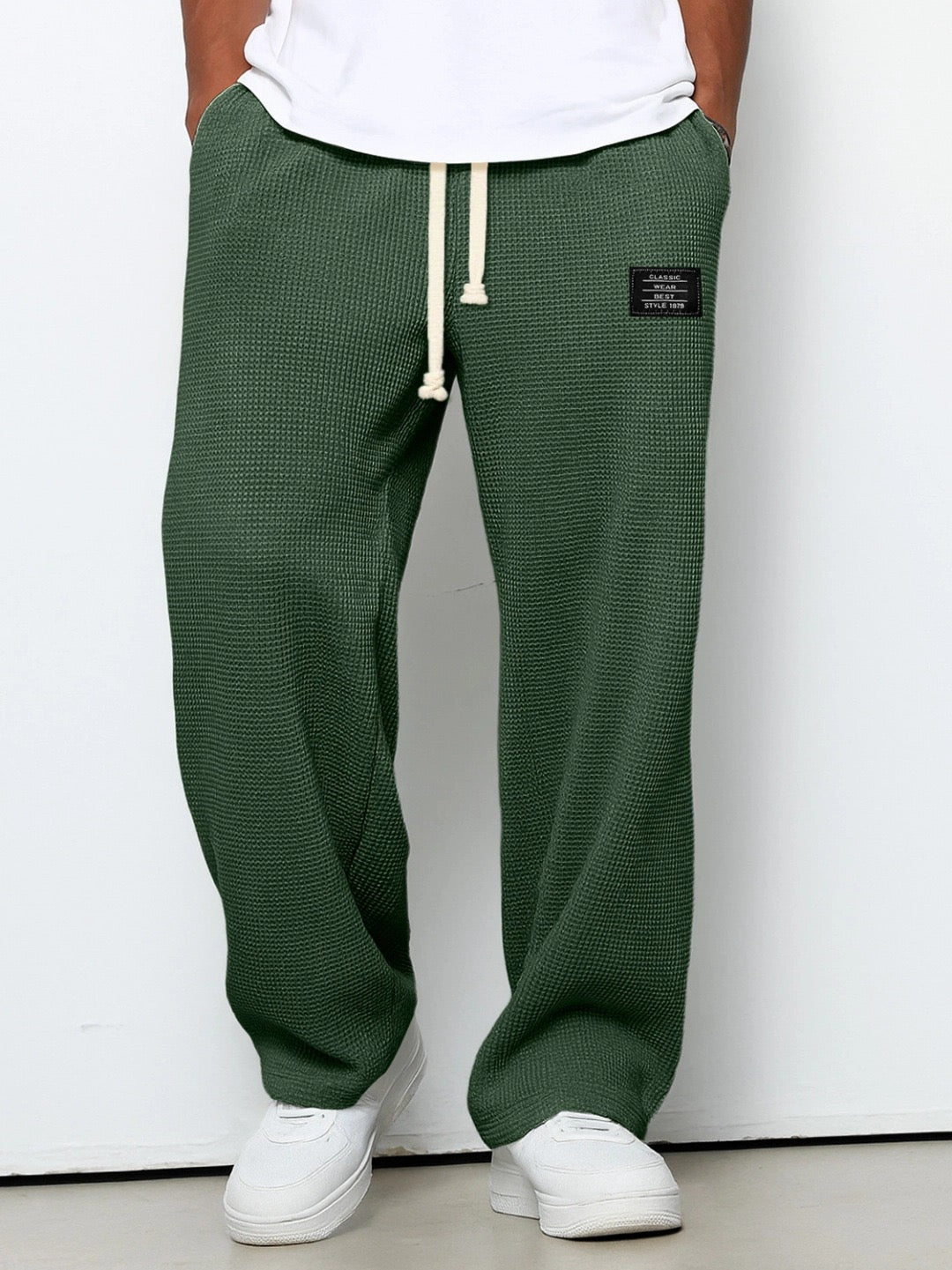Men's Urban Wide-Leg Trousers Relaxed Fit Casual Everyday Stylish Modern