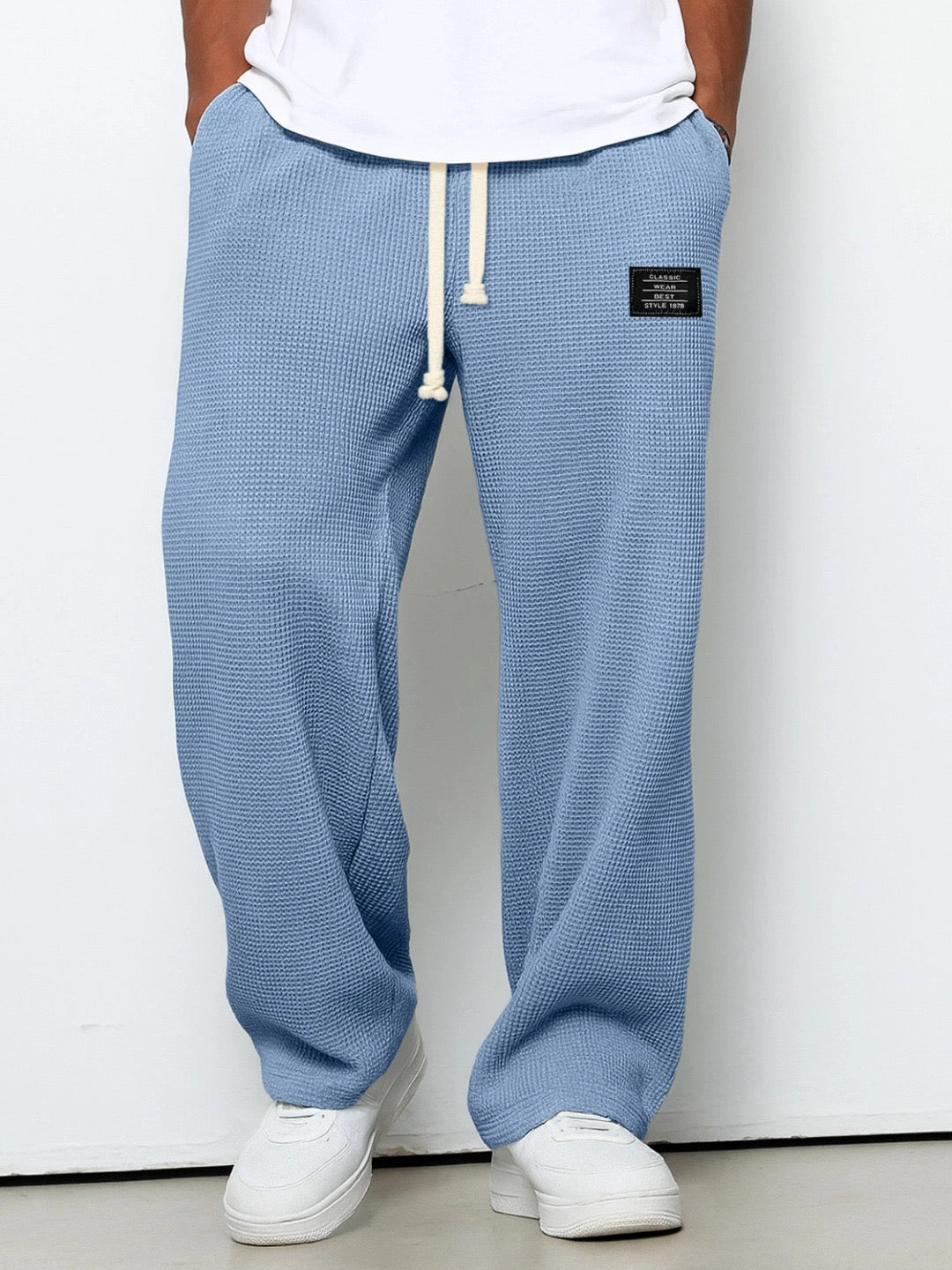 Men's Urban Wide-Leg Trousers Relaxed Fit Casual Everyday Stylish Modern