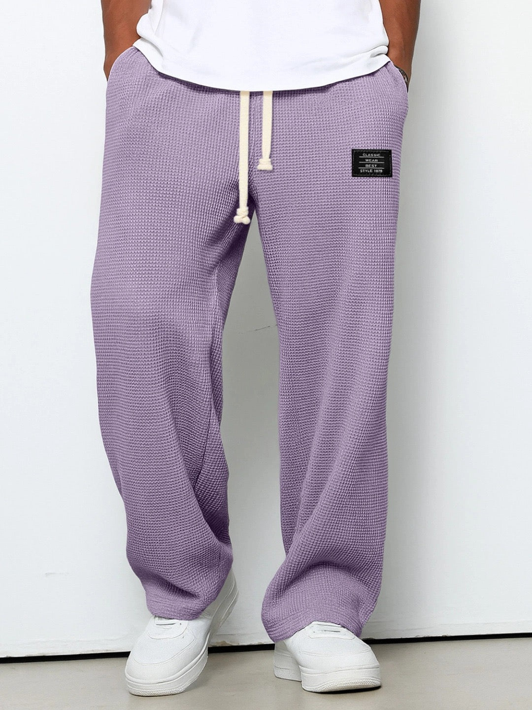 Men's Urban Wide-Leg Trousers Relaxed Fit Casual Everyday Stylish Modern