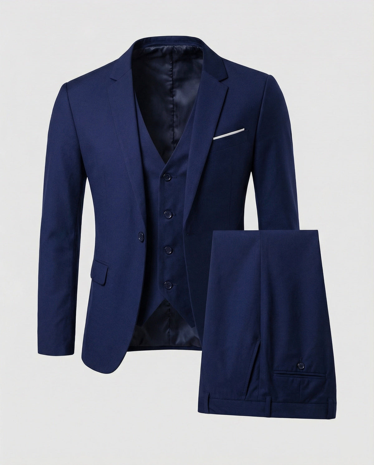 Men's Tailored Suit Jacket Classic Fit Notched Lapel Single-Breasted Formal