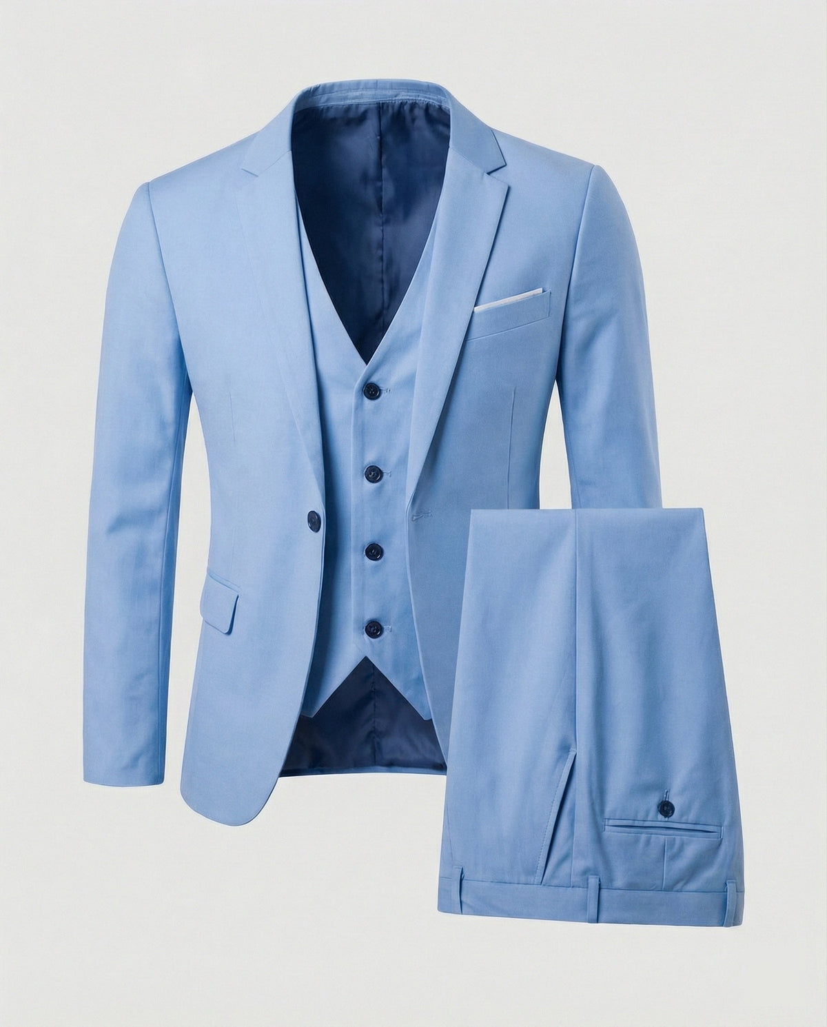 Men's Tailored Suit Jacket Classic Fit Notched Lapel Single-Breasted Formal