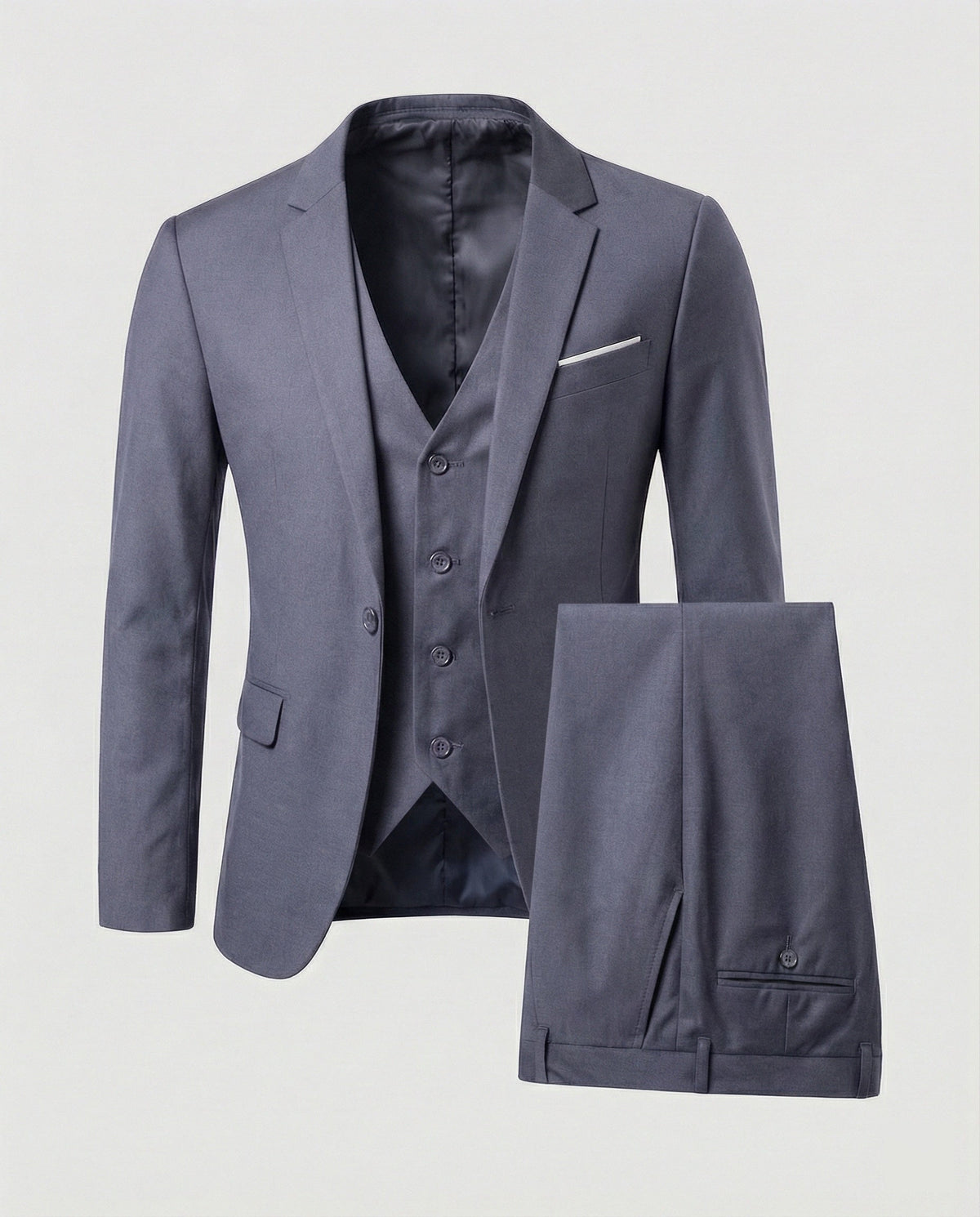 Men's Tailored Suit Jacket Classic Fit Notched Lapel Single-Breasted Formal