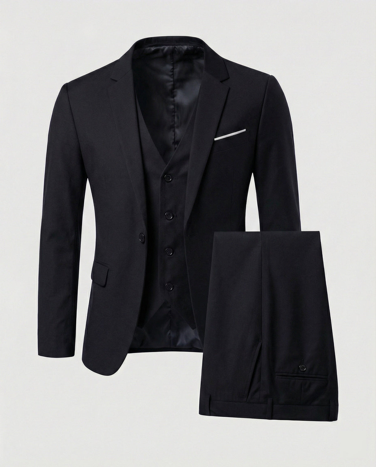 Men's Tailored Suit Jacket Classic Fit Notched Lapel Single-Breasted Formal