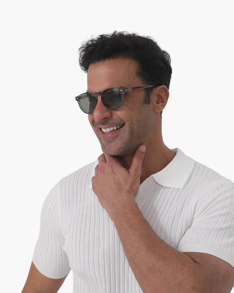 Men’s Stylish Round Frame Sunglasses | Polarised UV Protection