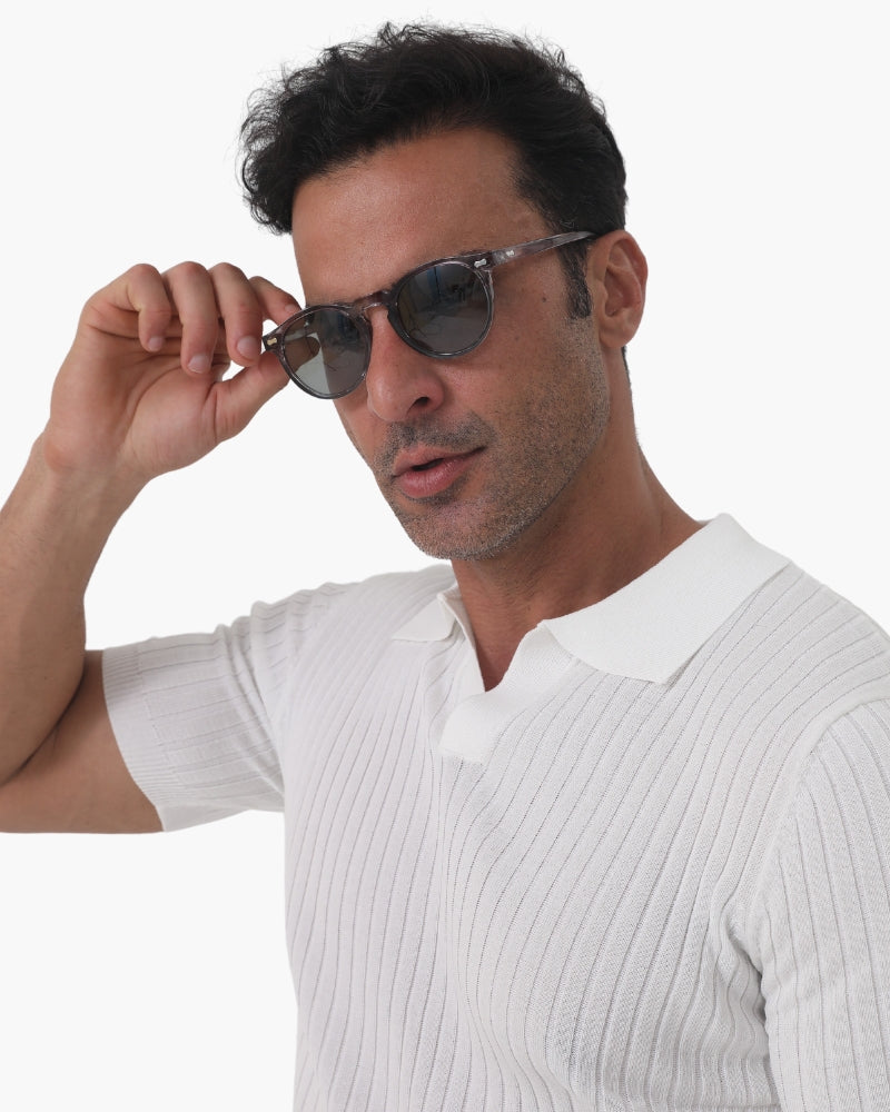Men’s Stylish Round Frame Sunglasses | Polarised UV Protection