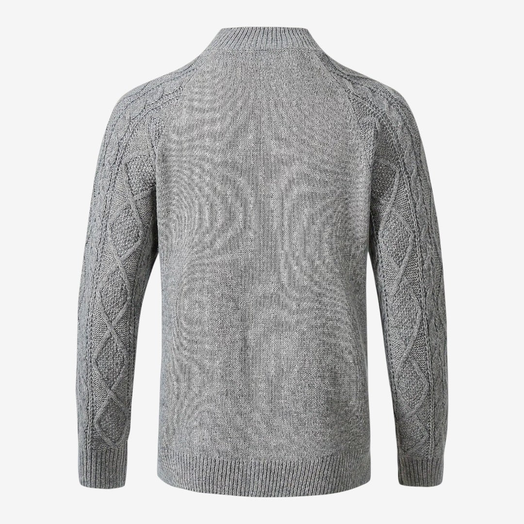 Men's Cable Knit Cardigan Button Closure Long Sleeve Cozy Autumn Winter