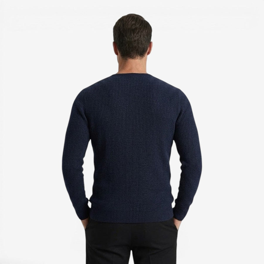 Men's Casual Ribbed Henley Shirt Long Sleeve Button-Up Relaxed Fit Autumn Winter