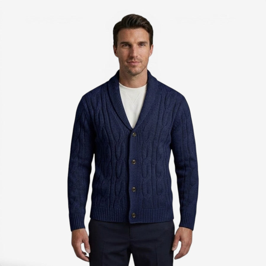 Men's Classic Knit Cardigan Button-Up Long Sleeve Layering Winter Wear