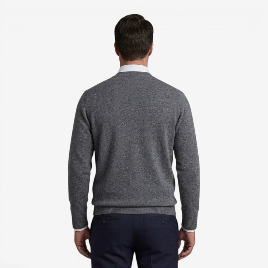 Men's Diamond Knit Cardigan Open Front Long Sleeve Business Casual Style