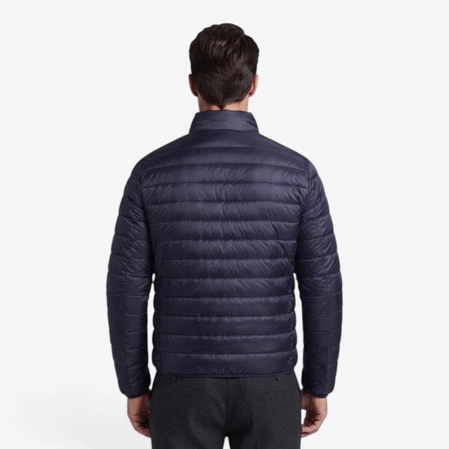Men's Slim Fit Puffer Jacket Warm Zip-Up Casual Layering Outerwear