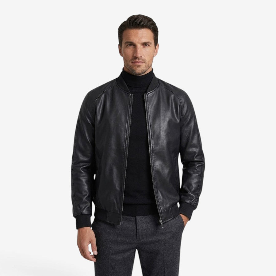 Men's Vintage PU Leather Jacket Loose Fit Streetwear Casual Fashion