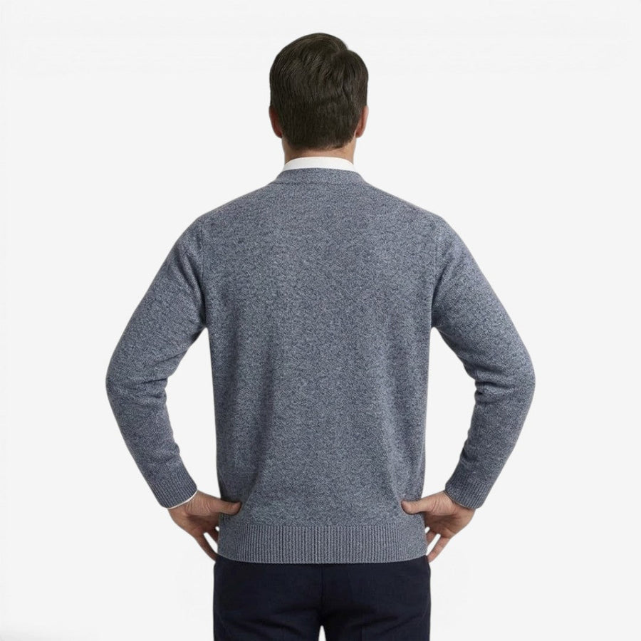 Men's V-Neck Knit Cardigan Relaxed Fit Long Sleeve Casual Everyday Wear