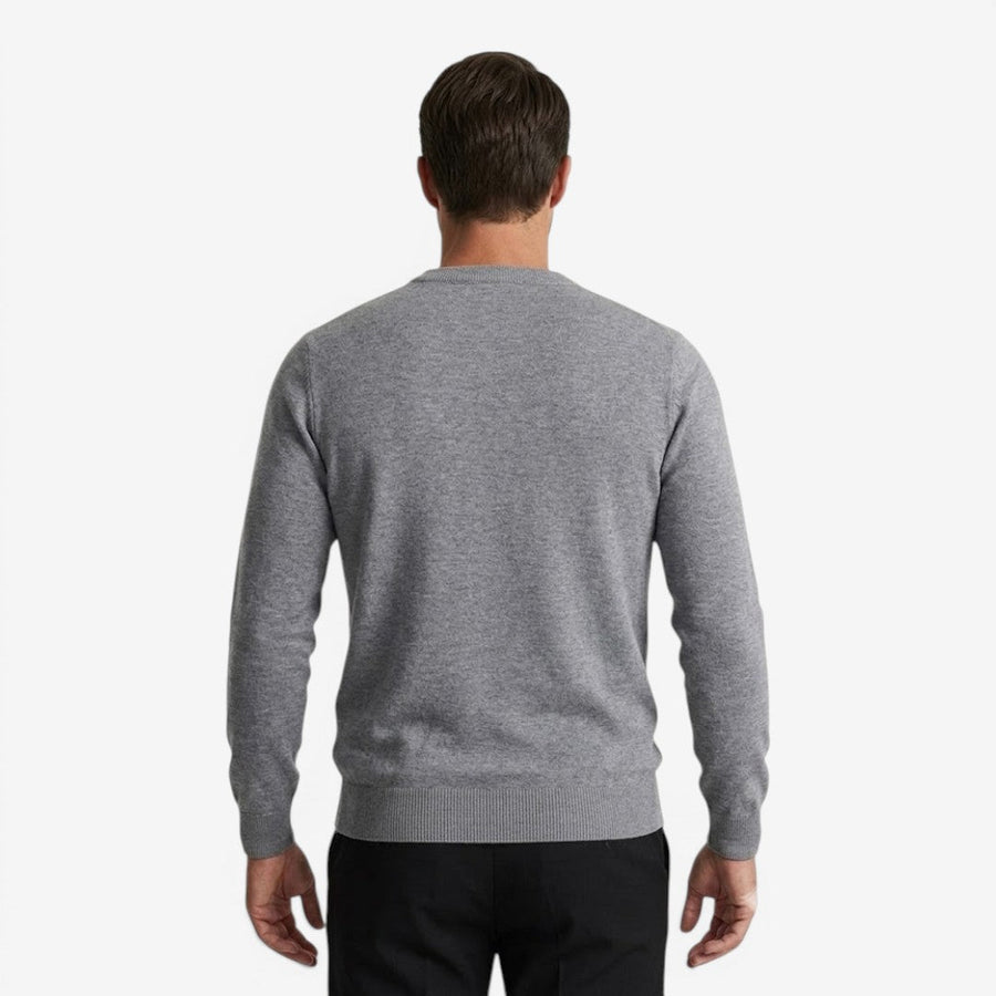 Men's Crew-Neck Knit Jumper Long Sleeve Casual Everyday Wear