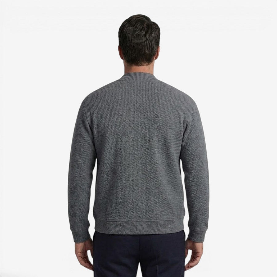 Men's Zip-Up Cardigan with Pockets Casual Knit Everyday Layering