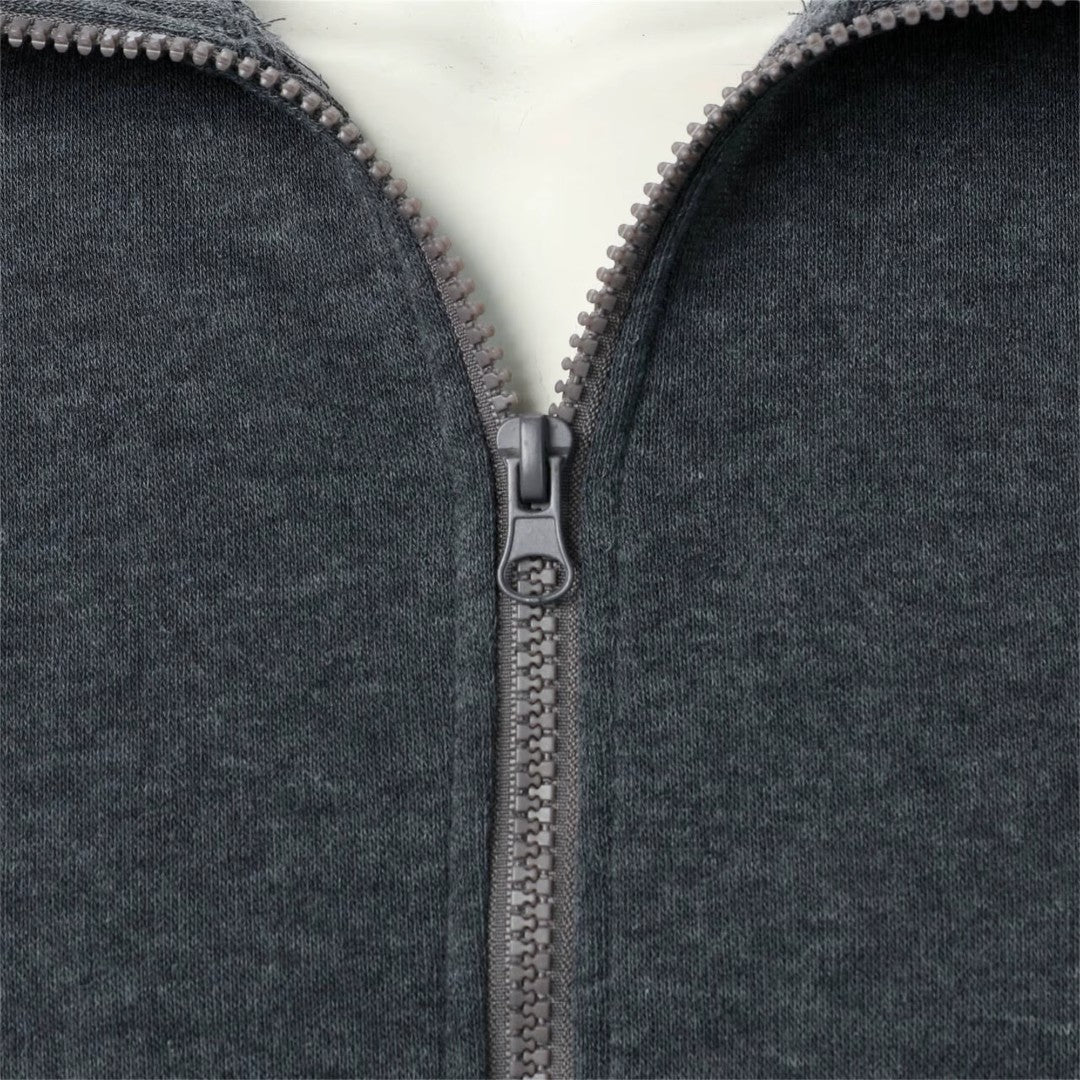 Men's Casual Knit Jacket Zip Closure Stand Collar Pockets Everyday Wear