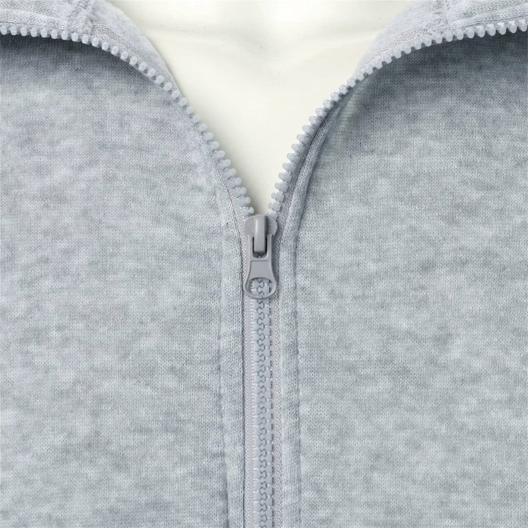 Men's Casual Knit Jacket Zip Closure Stand Collar Pockets Everyday Wear