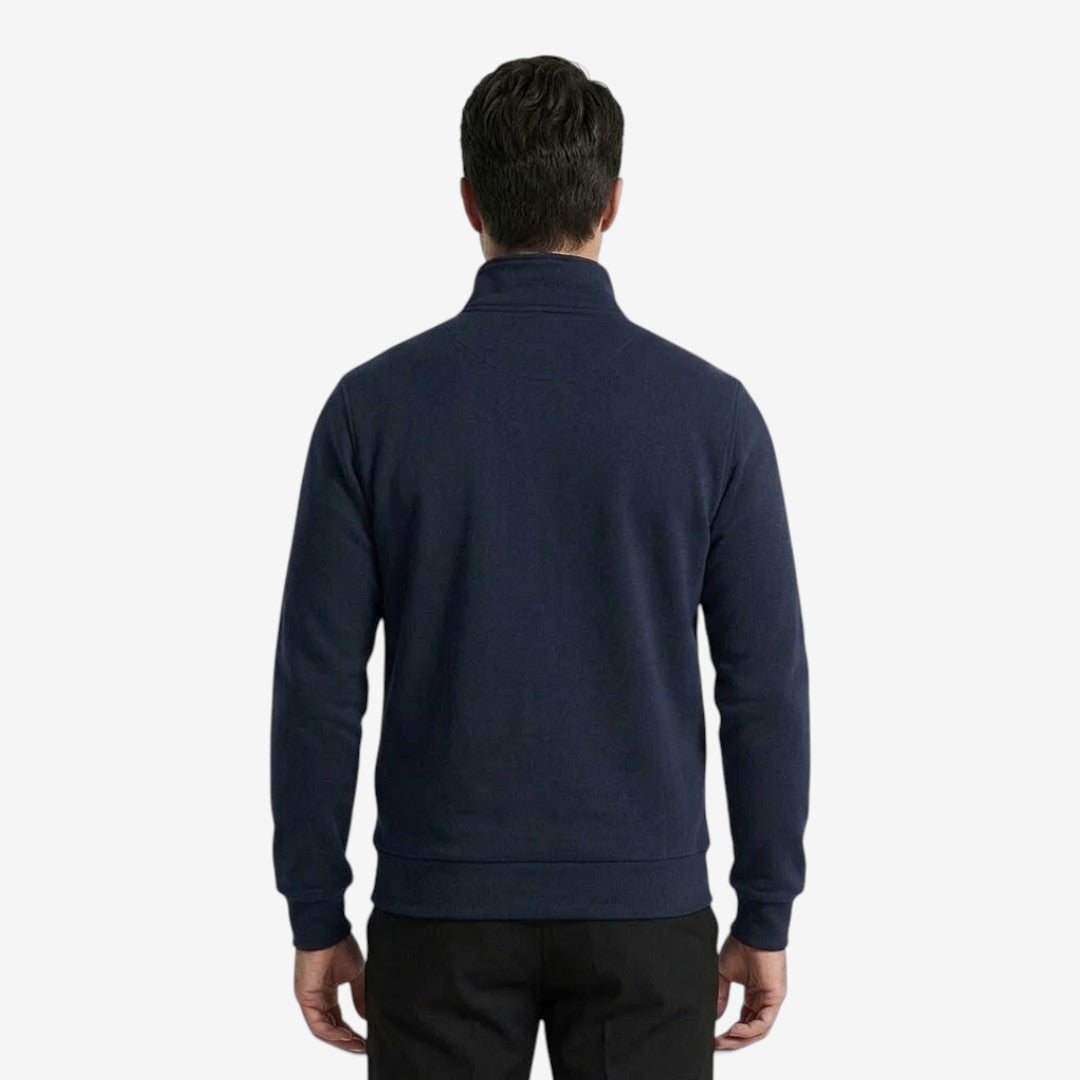 Men's Casual Knit Jacket Zip Closure Stand Collar Pockets Everyday Wear
