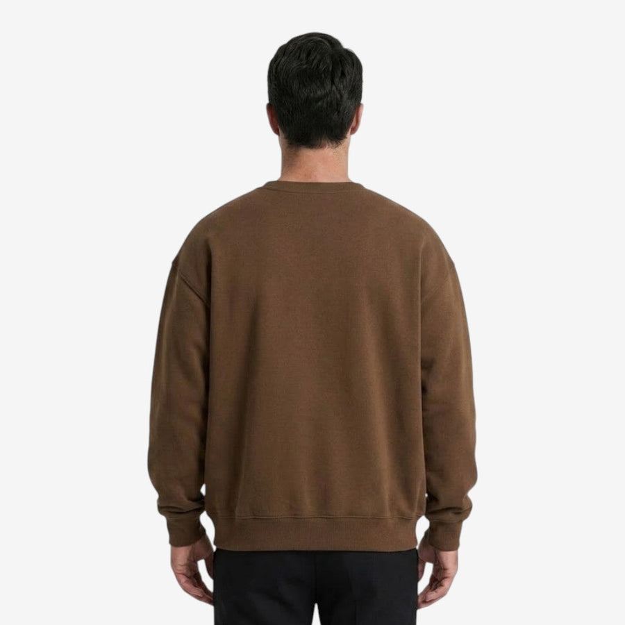 Men's Casual Crew-Neck Sweatshirt Relaxed Fit Soft Everyday Wear