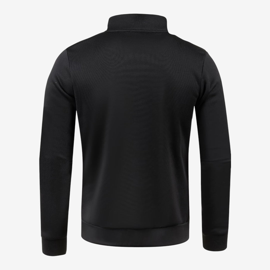 Men's Knit Zip Jacket High Neck Slim Fit with Zip Pockets Casual Wear