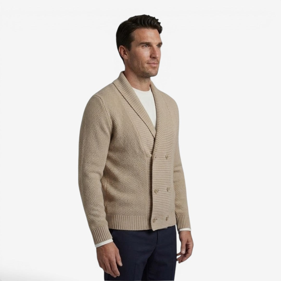 Men's Shawl Collar Cardigan Knit Design Relaxed Fit Layering Everyday Wear