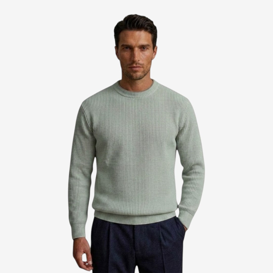 Men's Soft Knit Crew-Neck Jumper Relaxed Fit Long Sleeve Casual Everyday Wear